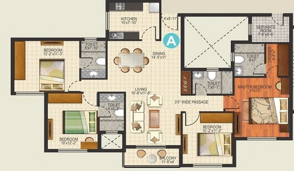 Nambiar District 25 4 Bhk Apartment Floor Plan 